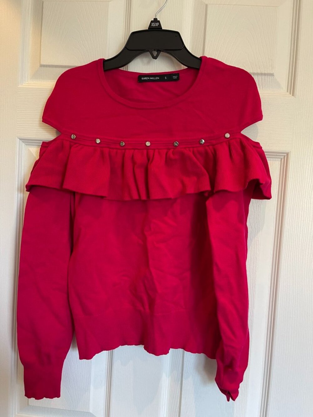 Karen Millen sweater, color raspberry, size XS